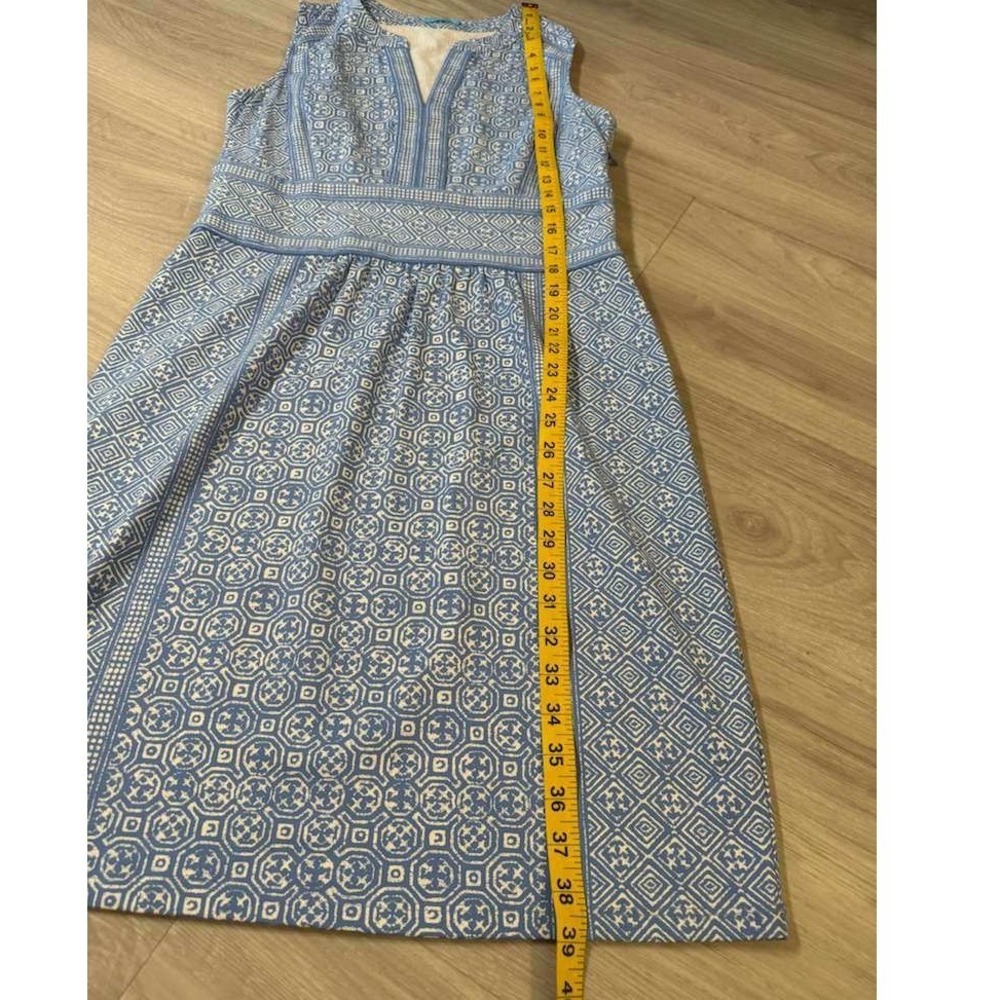 J Mclaughlin Blue Geometric Pattern Sleeveless Mi… - image 7